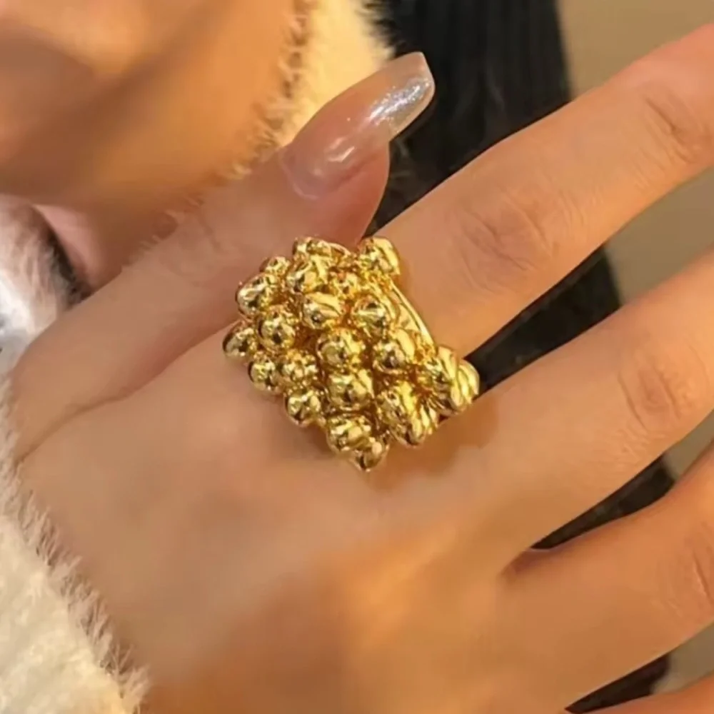 Baroque Ball Cluster Ring